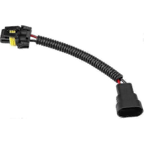 Faisceau d'extension noir compatible avec connecteur de câble adaptateur unique pour phares antibrouillard KF WHBYV (1/4)