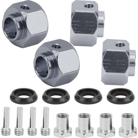 Connecteur d'élargissement de moyeu de roue hexagonal 9 mm en alliage d'aluminium pour TRAXXAS TRX4 TRX6 1/10 RC, couleur carbonate (1/5)