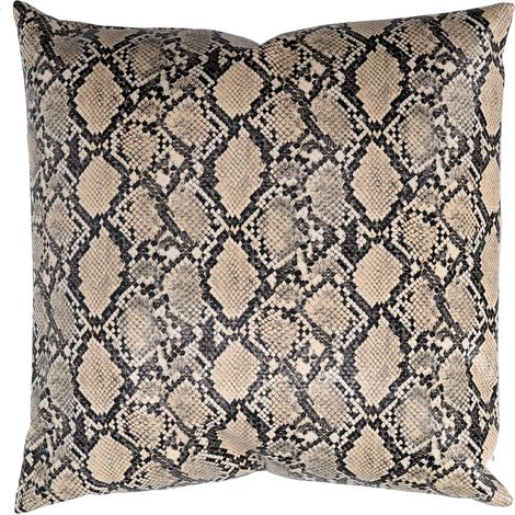 Cuscino ecopelle marrone quadro cm 38x38