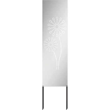 Garten Sichtschutz-Leinwand Silber 32 x 140 cm Verzinkter Stahl vidaXL