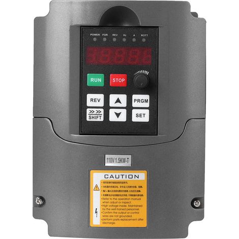 Convertisseur monophasé 1.5KW 110V vers triphasé 220V 1.5KW HY01D511B-T, onduleur boost pour moteur, variateur de fréquence industriel, sortie 3 phases, entrée 110VAC, puissance 1500W. (1/5)
