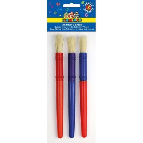 Set di 3 pennelli rotondi spessi