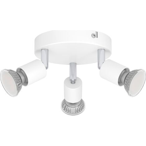 Eglo 3er Spot Rondell Stecci-E weiß Ø 14 cm Deckenlampe