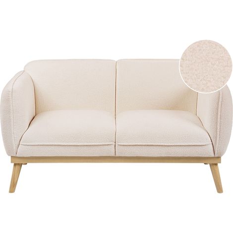 Sofa 2-Sitzer LJUNG Bouclé Hellbeige (1/5)