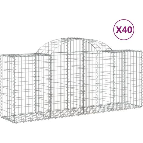 Maison Exclusive - Gabionen mit Hochbogen 40 Stk. 200x50x80/100cm