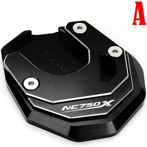 (Noir-A) Compatible avec HONDA NC750X 2021 2022 2023 NC 750X NC750 X Moto Plaque de béquille latérale CNC Agrandisseur Support Extension Maxpower (1/4)