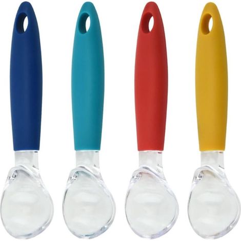 VILLCASE Eiskugelportionierer, 4er-Set, ergonomisch, aus PP für Früchte und (1/5)