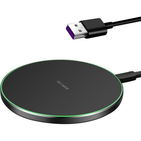 Ce chargeur sans fil de 15 W convient aux appareils Samsung et est également compatible avec les iPhones, notamment les iPhone 16/15/14/13/12, les Samsung Galaxy S24/S23/S22/S21/S20/S10 et d'autres mo (1/5)