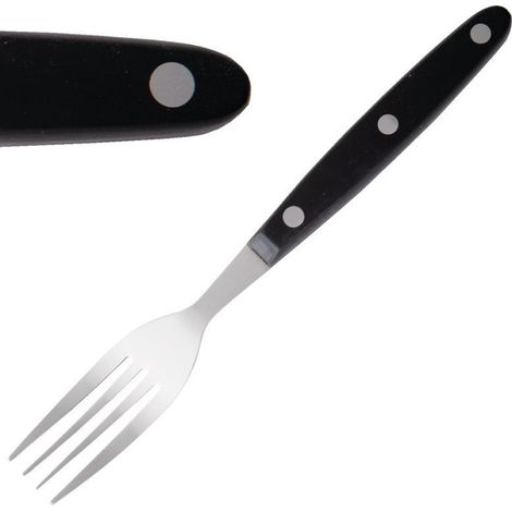 Fourchettes à viande manche noir (Lot de 12) - Ref C135 - Olympia (1/2)