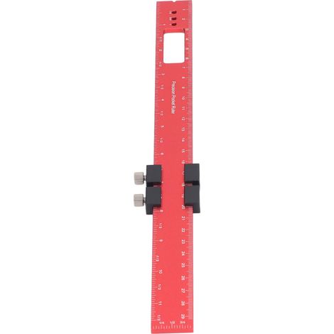 Règle de menuiserie 300mm en aluminium avec guide coulissant pour traçage précis (1/5)