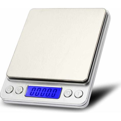 Mini balance numérique avec plateau en acier inoxydable et plateau de pesage (1/5)