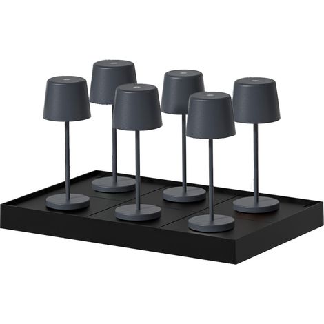 6 mini lámparas de mesa con bandeja de carga H22cm KELLY MINI (1/5)