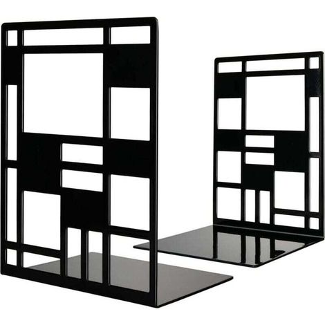 Bookends for Shelf, Heavy Duty Bookends, Book Supports, Metal Bookends, 1 Pair (1/4)