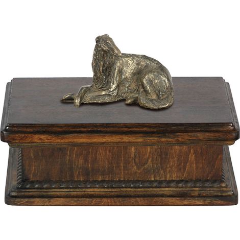 Urne funéraire russe pour chien, ornée d'une statuette, par Art-Dog. (1/5)