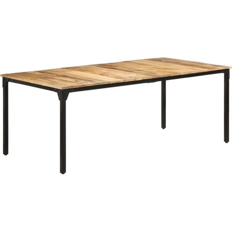 Table à manger Scandinave - Table de salle à manger 200x100x76 cm Bois de manguier solide BV524717 - BonneVie (1/5)