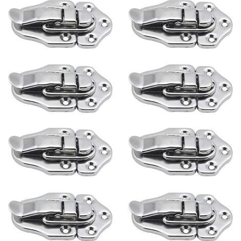 8 Fermoir à bascule loquets Verrou à bascule Fermeture a Levier Fermeture pour coffret à bijoux Coffrets Cadeaux Coffre à Outils valise et Coffre - Argent (1/3)