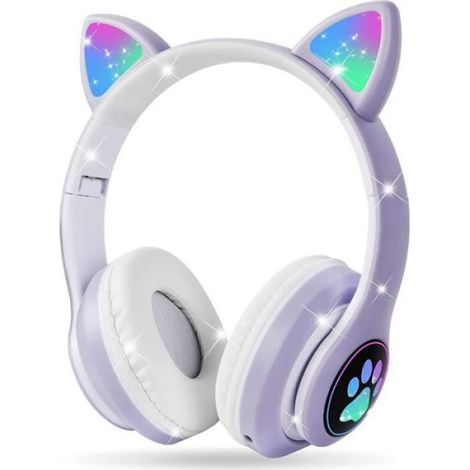 Bluetooth Casque Audio Enfants avec HD MicrophoneLumires LED Volume Limit 105dB Son Stro Casque Audio Enfants Violet (1/2)