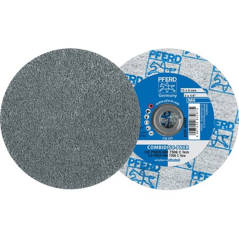 PFERD TOOLS COMBIDISC verpresste Vliesronde CD PNER Ø 75 mm Mittehart SIC Fein für Finish 25 Stk (1/5)