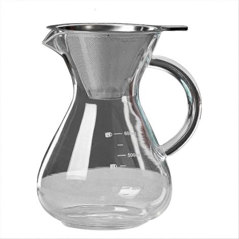 Glaskaffeemaschine mit Hochtemperaturfilter, 600 ml (1/5)