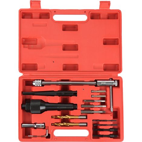 – Kit extracteur bougie de préchauffage 16 pcs – Acier robuste pour bougies 8mm et 10mm – Accessoires inclus pour réparation filetage (1/5)