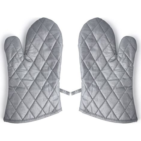 Gants Micro Ondes Épaissis Résistants Chaleur pour Four et Barbecue Moyen Unisexe Suspension Protection Thermique Pratique pour Cuisine，28x15cm