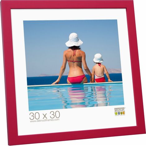 Cadre Photo Moderne Bois Rouge 13 x 13 cm (1/3)