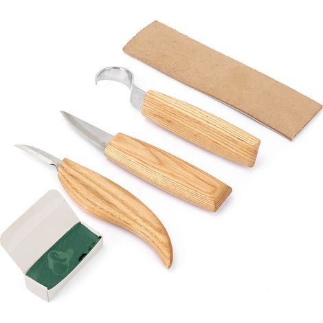 Set de 5 outils de sculpture sur bois en acier à haute teneur en manganèse pour débutants (1/5)