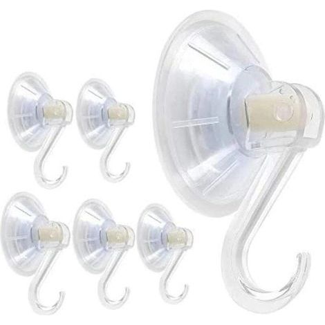 Powerful Suction Cup Hooks (Pack of 10) 5kg Capacity - No Drilling Required for Bathroom, Kitchen, Window - Ideal for Organizing and Hanging (1/5)