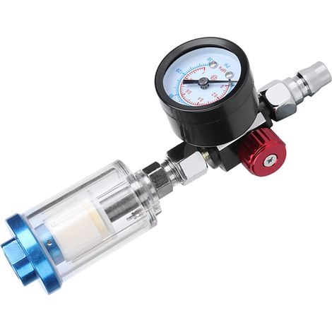 Pneumatischer Spritzpistolen-Luftdruckregler, Spritzpistolen-Luftdruckregler-Manometer, Inline-Wasserabscheider-Filter-Set