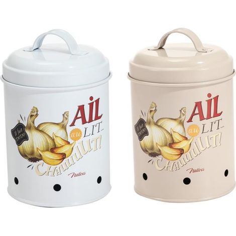 MAURY'S CONTENITORE CON COPERCHIO PER AGLIO 11X H18 COLORI ASSORTITI
