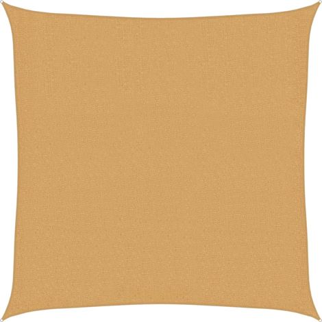 Vela Parasole 160 g/m² Quadrata Sabbia 3,6x3,6 m in HDPE vidaXL