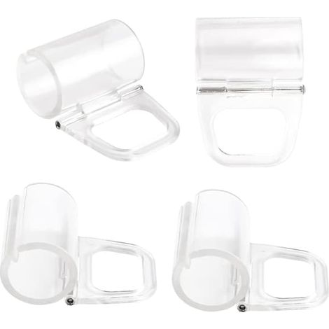 Lot de 4 poignées transparentes sans fil pour stores enrouleurs, compatibles avec les tringles de 20 mm pour stores et rideaux. (1/4)