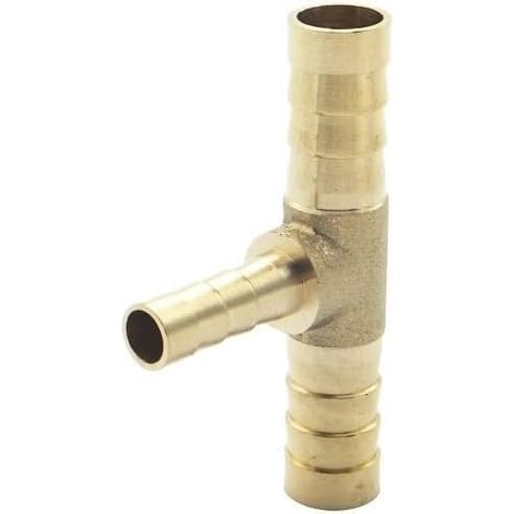 1PC Brass Tee Reducer Fitting 6-5-6mm For Barbed Hose Irrigation System (1/4)