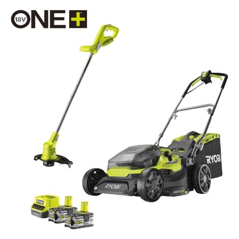 Rasenmäher + Kantenschneider RYOBI RY18LMH37LT25-250 One+, 2x18V, l.37cm, 2 Batterien 5Ah - 5133004717 (1/2)