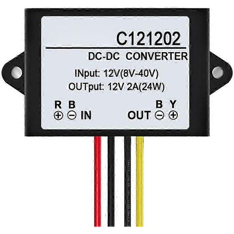 Adaptateur régulateur/stabilisateur de tension étanche C121202 DC 12V vers DC 12V 2A, édition JIKAIX d (1/5)