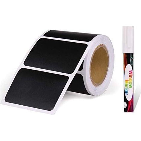 150pcs Kit d'Etiquette Autocollantes Réutilisables pour la Cuisine Organiser avec Marqueurs Craie Liquide, Étiquette Tableau Noir Amovible pour Décorer Votre Cuisine Pièce de Rangement (1/5)