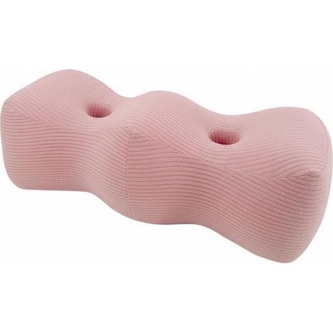 Oreiller de Jambe en Mousse à Mémoire Coussin de Genou Traversin de Jambe Coussin Orthopédique Coussin d'Alignement Forme Ergonomique pour Alignement, Rose (1/5)
