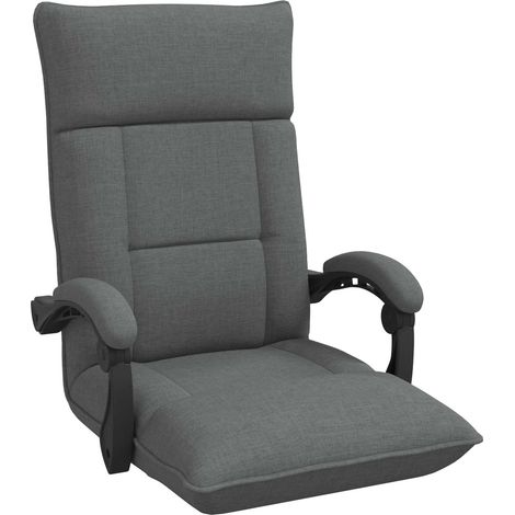 Sillón ajustable Gris oscuro Tela vidaXL (1/5)