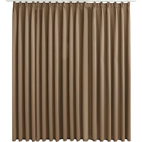 Blackout Curtain with Hooks Taupe 290x245 cm vidaXL