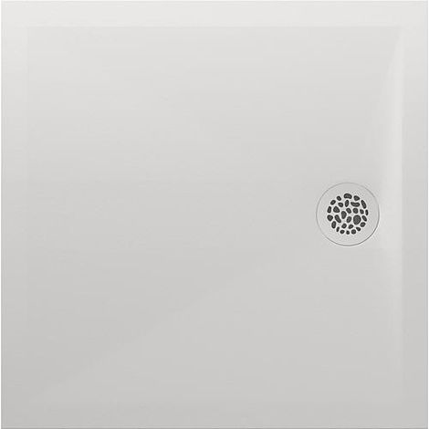 Receveur de douche Ciron fonte minérale blanc 800x23x800 mm (1/5)