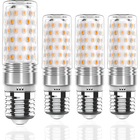 Ampoule LED E27 Blanc Chaud 2700K 1400 Lumens - Pack Avantage 4 pièces, ampoule LED 14W remplace 100W-140W, AC 220-240V E27 non dimmable, Sans scintillement (1/5)