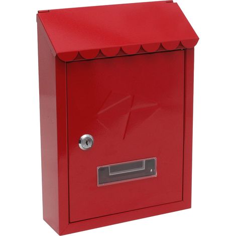 Kippen 10005BR - Cassetta Postale Modello "IRON" di Colore Rosso. Dimensioni: 300x210x70mm.