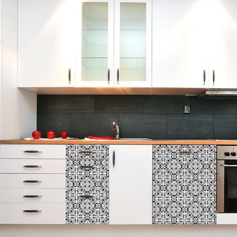 Sticker Mural Carrelage adhésif Cuisine Salle de Bain - 30 STICKERS CARRELAGES MEUBLE MURILLO - 30stickers10x10cm (1/5)