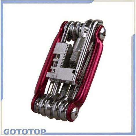Kit Outils Vélo - 11 En 1 - Réparation Vélo Portable - Métal - Pour Adultes - 1 Pièce (1/5)