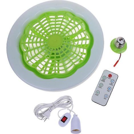 Ventilateur de plafond silencieux avec télécommande, lampe et vitesse de ventilation réglables. (1/4)