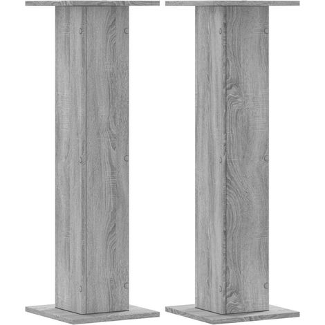 Supports de haut-parleurs 2 pcs gris sonoma bois d'ingénierie (1/5)