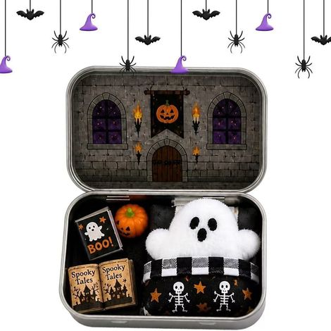 Fun and portable new Halloween Ghost Tin Box Set - Halloween Ghost Tin Box - A -