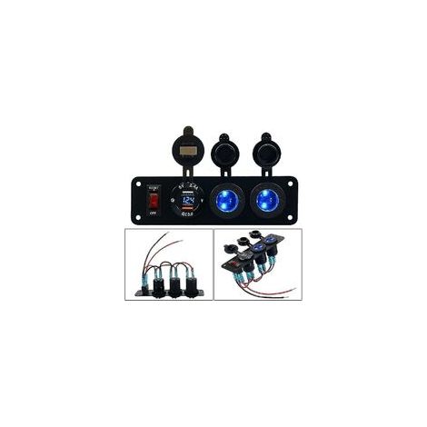 Toma de mechero de 12 V con carga rápida USB QC 3.0 – Protección contra sobretensión y voltímetro digital – Compatible con coches, motocicletas y autocaravanas – Crezuo