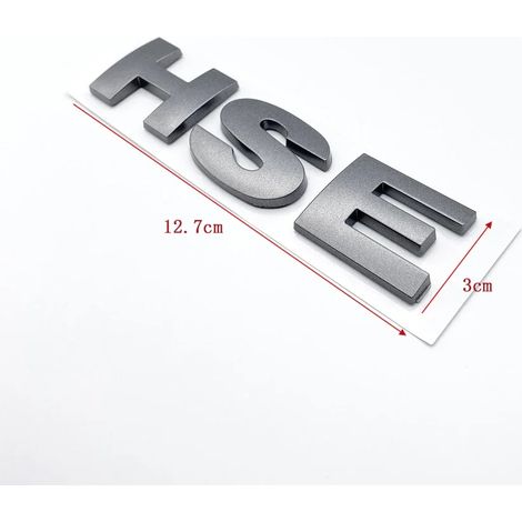 (Gris HSE, Style 1) - Autocollant logo 3D ABS V8 HSE pour coffre arrière de voiture, compatible avec Land Rover Discovery 3, 4 et Freelander 2. (1/5)