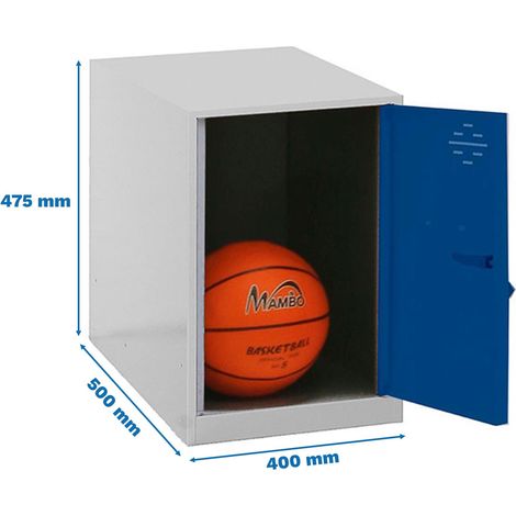Simonrack Mini-Schrank Grau und Blau mit Sicherungsschloss